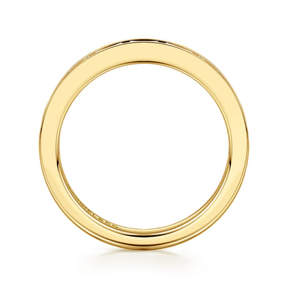 Camellia - 14K Yellow Gold Channel Set Baguette Diamond Anniversary Band