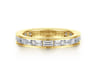 Eternity Band Wedding Ring in 14k Yellow Gold with Baguette Natural Diamond at Gabriel & Co.