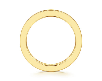 Camellia - 14K Yellow Gold Channel Set Baguette Diamond Eternity Band