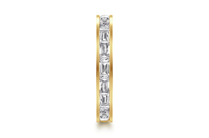 Camellia - 14K Yellow Gold Channel Set Baguette Diamond Eternity Band