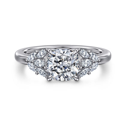 Cami - 14K White Gold Cushion Cut Diamond Engagement Ring