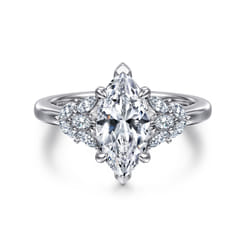 Cami - 14K White Gold Marquise Shape Diamond Engagement Ring