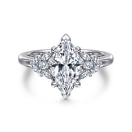 Cami - 14K White Gold Marquise Shape Diamond Engagement Ring