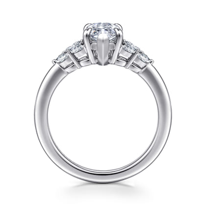 Cami - 14K White Gold Marquise Shape Diamond Engagement Ring