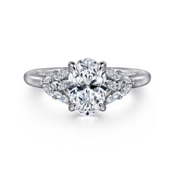 Cami - 14K White Gold Oval Diamond Engagement Ring