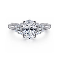 Cami - 14K White Gold Oval Diamond Engagement Ring