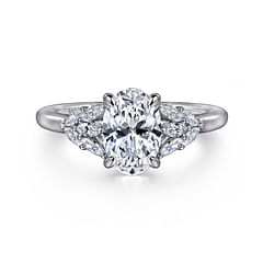 Cami - 14K White Gold Oval Diamond Engagement Ring