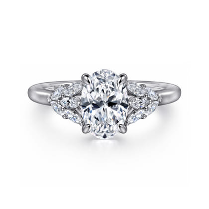 Cami - 14K White Gold Oval Diamond Engagement Ring