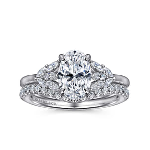 Cami - 14K White Gold Oval Diamond Engagement Ring