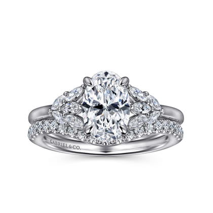 Cami - 14K White Gold Oval Diamond Engagement Ring