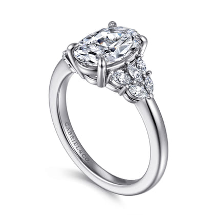 Cami - 14K White Gold Oval Diamond Engagement Ring