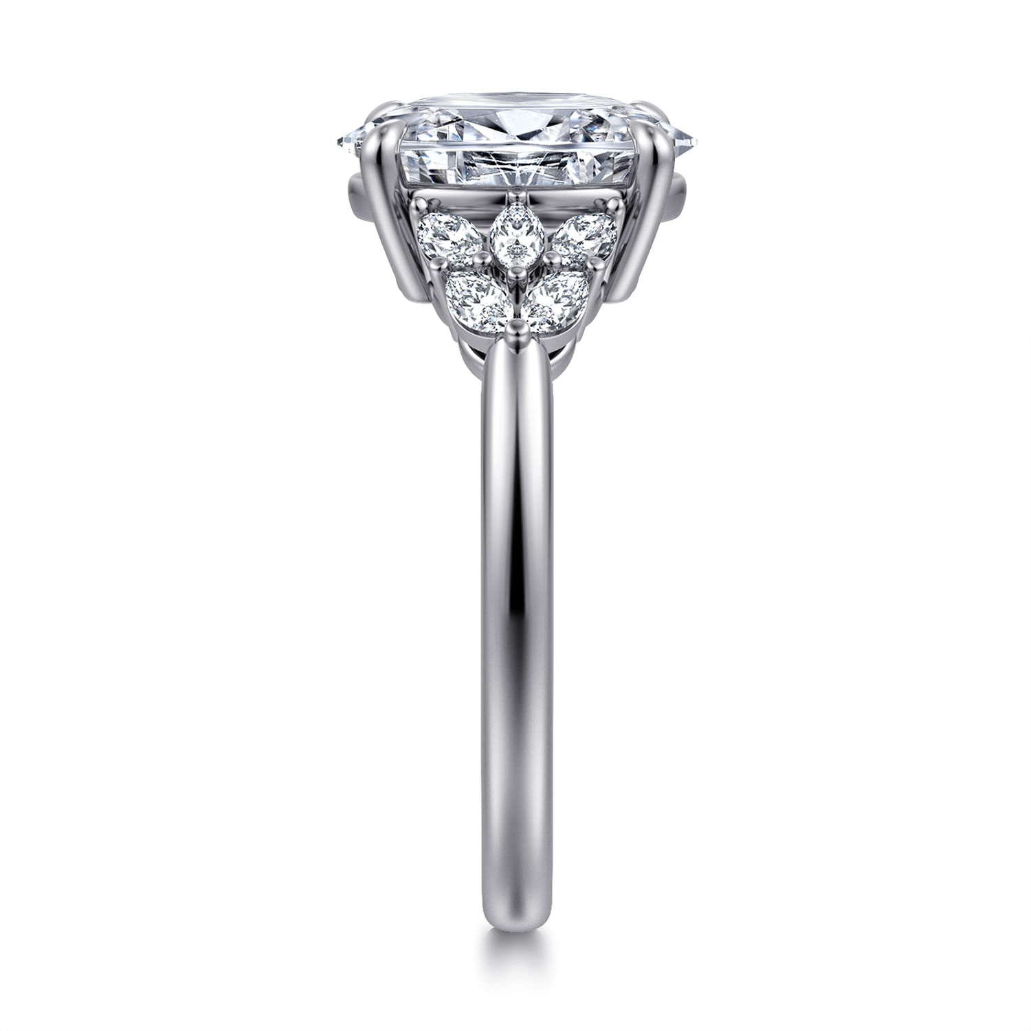 Cami - 14K White Gold Oval Diamond Engagement Ring