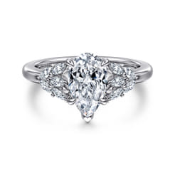 Cami - 14K White Gold Pear Shape Diamond Engagement Ring