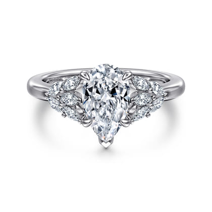 Cami - 14K White Gold Pear Shape Diamond Engagement Ring