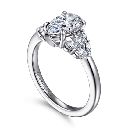 Cami - 14K White Gold Pear Shape Diamond Engagement Ring