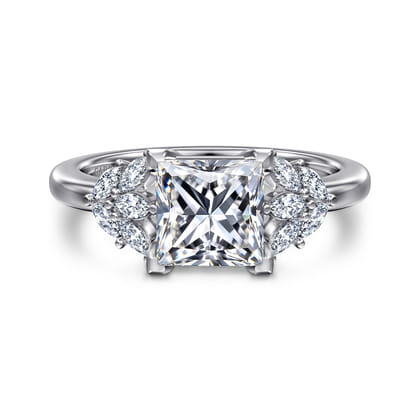 Cami - 14K White Gold Princess Cut Diamond Engagement Ring