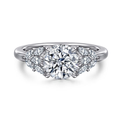 Cami - 14K White Gold Round Diamond Engagement Ring