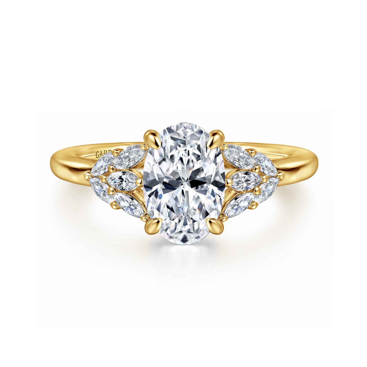 Cami - 14K Yellow Gold Oval Diamond Engagement Ring