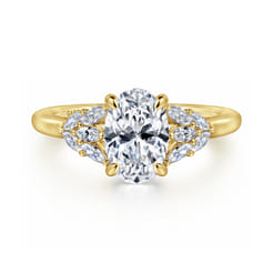 Cami - 14K Yellow Gold Oval Diamond Engagement Ring