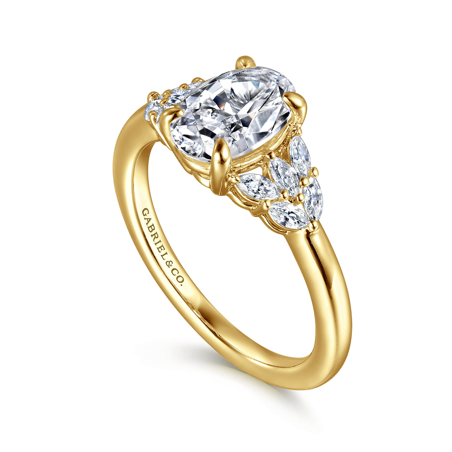 Cami - 14K Yellow Gold Oval Diamond Engagement Ring