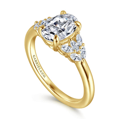 Cami - 14K Yellow Gold Oval Diamond Engagement Ring