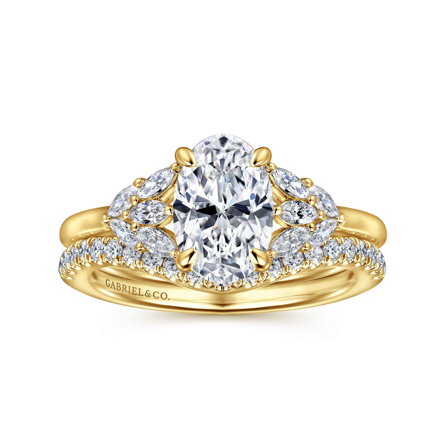Cami - 14K Yellow Gold Oval Diamond Engagement Ring