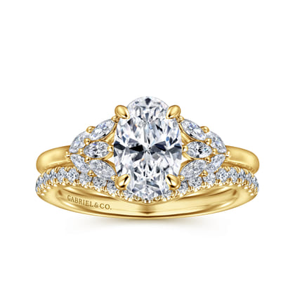 Cami - 14K Yellow Gold Oval Diamond Engagement Ring