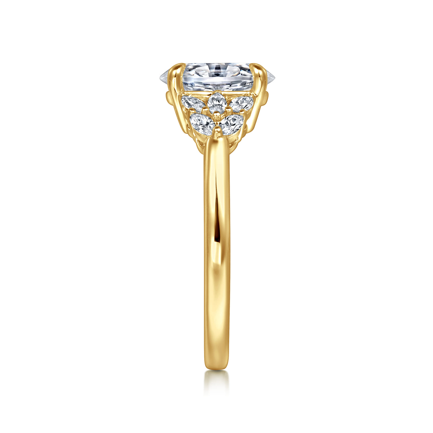 Cami - 14K Yellow Gold Oval Diamond Engagement Ring