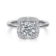 Cammie - 14K White Gold Halo Cushion Diamond Engagement Ring