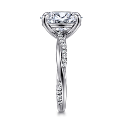 Campana - 14K White Gold Oval Diamond Engagement Ring