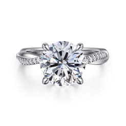 Campana - 14K White Gold Round Diamond Engagement Ring
