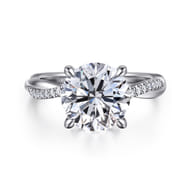Campana - 14K White Gold Round Diamond Engagement Ring