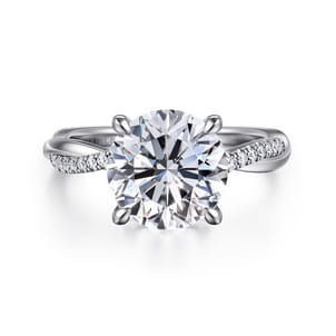 Campana - 14K White Gold Round Diamond Engagement Ring