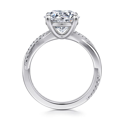Campana - 14K White Gold Round Diamond Engagement Ring