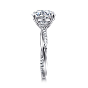 Campana - 14K White Gold Round Diamond Engagement Ring