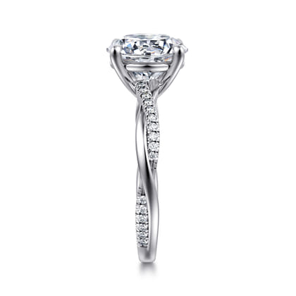 Campana - 14K White Gold Round Diamond Engagement Ring