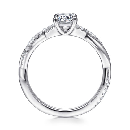 Campana - 14K White Gold Round Diamond Engagement Ring