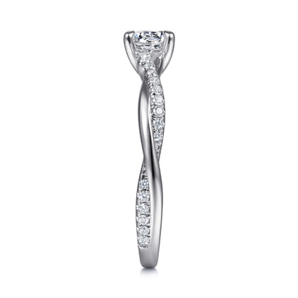 Campana - 14K White Gold Round Diamond Engagement Ring