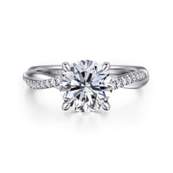 Campana - 14K White Gold Round Diamond Engagement Ring