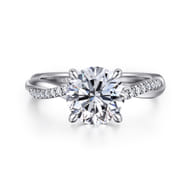 Campana - 14K White Gold Round Diamond Engagement Ring