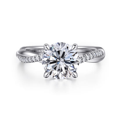 Campana - 14K White Gold Round Diamond Engagement Ring