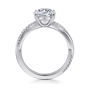 Campana - 14K White Gold Round Diamond Engagement Ring