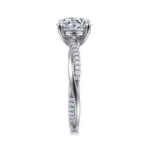 Campana - 14K White Gold Round Diamond Engagement Ring