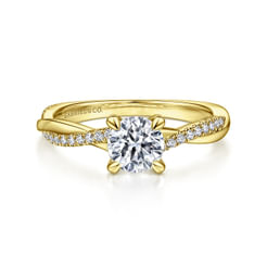Campana - 14K Yellow Gold Diamond Engagement Ring