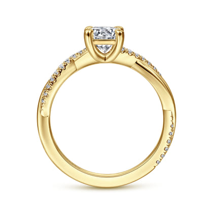 Campana - 14K Yellow Gold Diamond Engagement Ring