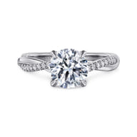 Campana - Platinum Pear Shape Twisted Diamond Engagement Ring