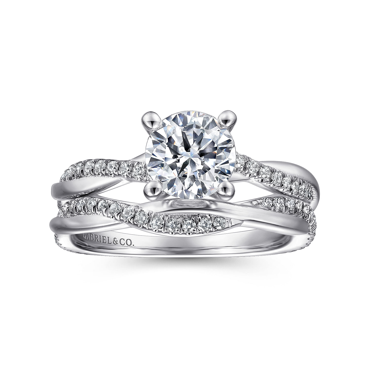 Campana - Platinum Round Diamond Engagement Ring