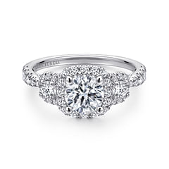 Canarsie - 14K White Gold Round Diamond Engagement Ring