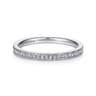 Straight Wedding Ring in 14k White Gold with Round Natural Diamond at Gabriel & Co.