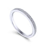 Straight Wedding Ring in 14k White Gold with Round Natural Diamond at Gabriel & Co.